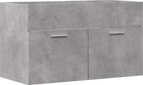 vidaXL betonszürke szerelt fa mosdószekrény 80 x 38,5 x 46 cm