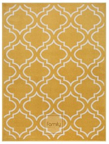 Egyedi sárga szőnyeg skandináv stílusban Szélesség: 80 cm | Hossz: 150 cm