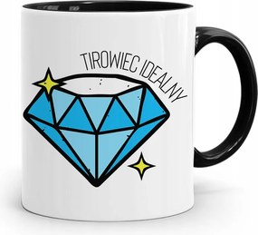 Teherautó Sofőrnek Tira Bögre Fekete Ajándék, fényképes nyomattal