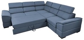 Univerzális, ággyá nyitható sarokkanapé tárolóval GRANADA kék