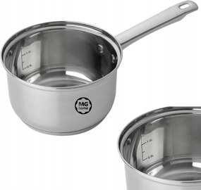 Acél Serpenyő Nyéllel 16 CM Kis Fazék 1,6 L Indukciós Gáz