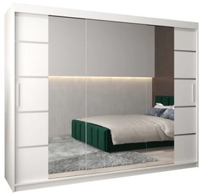 VETRONA 3 ruhásszekrény, 250x200x62, fehér