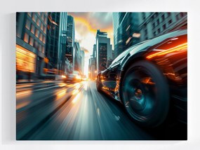 Poszter Város Utca Forgalom Autó Utazás 80x60