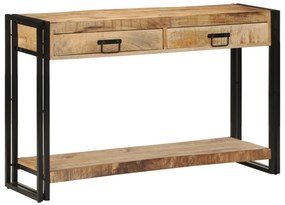 Konzolasztal 120x33x75 cm Tömör rusztikus mangófából