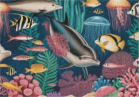 Flizelin tapéta Flizelin fali prémium víz alatti állatvilág 312x219