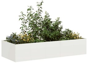 vidaXL fehér acél növénytartó 200x80x40 cm
