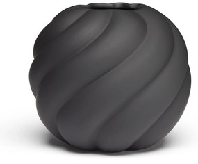 Twist Ball váza, 12 cm, fekete - COOEE