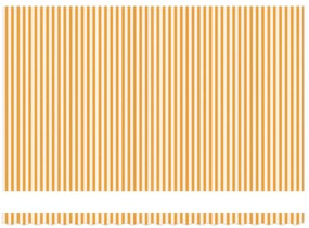 Behúzható napellenző Narancs és fehér 500x300 cm szövet
