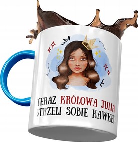 Kék bögre Júlia Barátnő Feleség Nyomtatott Fotóval