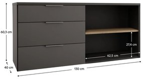 Regál Alegre (antracit + cremona tölgy) . 1116202
