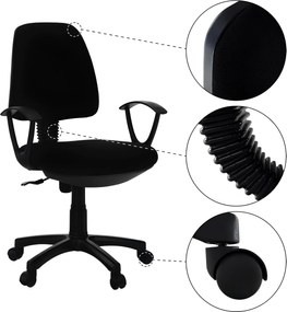 Irodaiszék, fekete, COLBY NEW