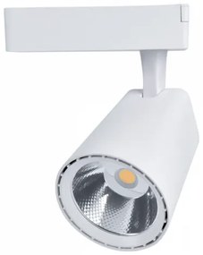 Sínes LED lámpa , track light , 1 fázisú , 2 pólusú , 20 Watt , 36° , természetes fehér , fehér , Elmark