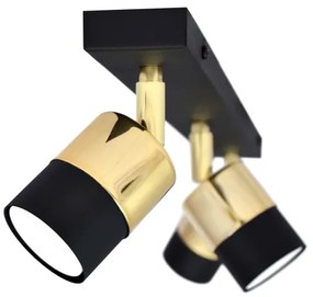 LED Spotlámpa TUBSSON 3xGU10/4,8W/230V fekete/arany