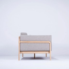 Fawn szürke kanapé tölgyfából, 210 cm - Gazzda