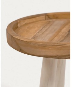 Teakfa kerek tárolóasztal ø 35 cm Glenda – Kave Home