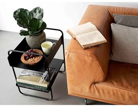 Fekete fém konzolasztal 36x48 cm A-Console – Zone