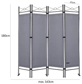 Casaria® 4 paneles képernyő Lucca - antracit