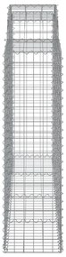 5 db íves horganyzott vas gabion kosár 200x50x140/160 cm