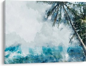 Egy pálmafa képe a tenger felett (70x50 cm)