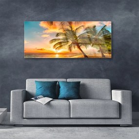 Fali üvegkép Pálmafa Sea Landscape 120x60cm