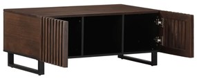 Barna tömör mangófa dohányzóasztal 100 x 55 x 40 cm