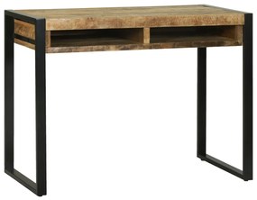 Sminktükör asztal 100x50x75 cm Tömör durva mangófából