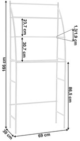 VIMERAPolc a mosógép fölé, fehér