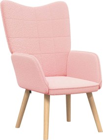 vidaXL karosszék Rózsaszín 62 x 67 x 95,5 cm Sherpa szövet