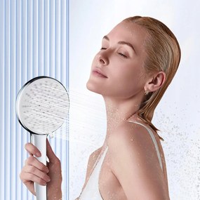 Zuhanyfej 5 funkciós, fehér/króm