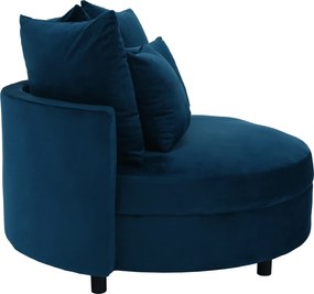 Kerek fotel, Velvet szövet kék, SALOTO
