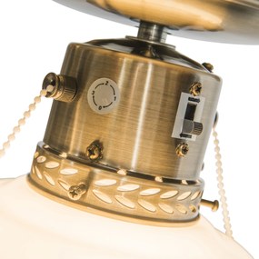 Ipari mennyezeti ventilátor világítással 100 cm fa - Wind