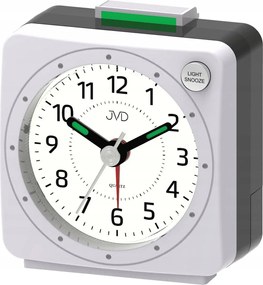 Világosszürke Kicsi 5,6 cm Négyzet Alakú Ébresztőóra Jvd SR220.15 Szundi Háttérvilágítás