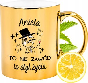 Prémium Arany Csillogó Bögre Angyalkáknak Ajándék Nyomtatott Fotóval