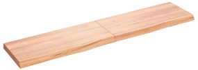 világosbarna kezelt tömör tölgyfa fali polc 180 x 40 x (2-6) cm