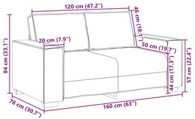 Kétszemélyes Kanapé Bordó 120 cm Műbőr