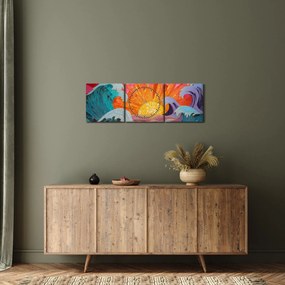 Kép - Hullámmozaik (órával) (90x30 cm)