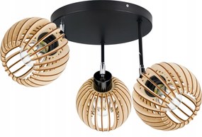 Lámpa plafon csillár mennyezeti mozgás loft fa 3