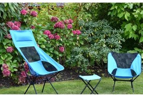 Összecsukható kempingszék kék 63 cm