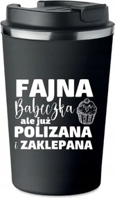 Prémium Termo Bögre fekete Valentin Napi Muffin Nőnap KT_330