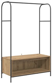 Ruhatartó polcokkal, Artisan tölgy 100x44x160 cm