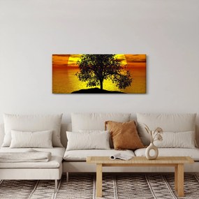 Egy fa sziluettjének képe (120x50 cm)