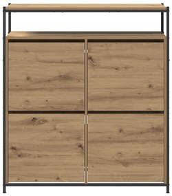 Cipőtartó 4 Tolórekesz Mesterséges tölgy 100x34x112 cm