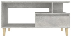 Betonszürke szerelt fa dohányzóasztal 90x49x45 cm