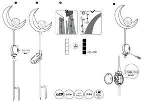 Globo 33466 - LED Napelemes lámpa SOLAR LED/0,02W/3V 600mAh IP44 bronz