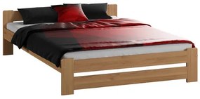 Emelt szilárd ágy ágyráccsal, 120x200 cm Égerfa