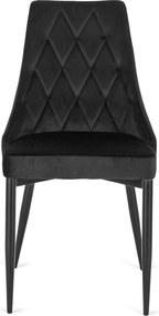 Krzesło CORK Czarne Welurowe