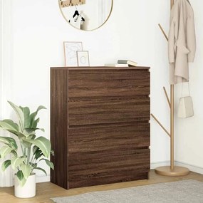 barna tölgyszínű szerelt fa tálalószekrény 80x35x99 cm