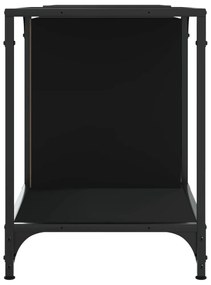 fekete szerelt fa TV-szekrény 153 x 37 x 50 cm