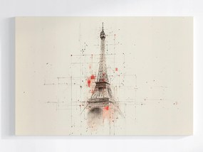 Vászonkép Canvas Rajz Vázlat Grafika Eiffel-torony Párizs 120x80