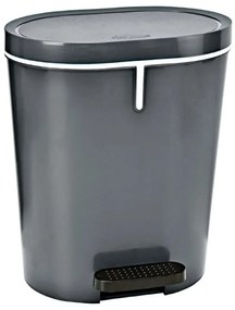 Denox Pedálos szemetes 25 l, ovális, antracit, 25 l